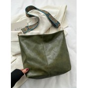 Wide Strap Canvas Tote Bag