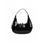 Small Black Patent Leather Shoulder Bag