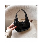 Small Black Patent Leather Shoulder Bag