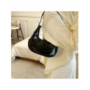 Small Black Patent Leather Shoulder Bag