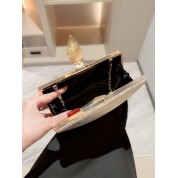 Clutch Bag With Gold Chain