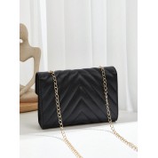 All Black Designer Crossbody Bag