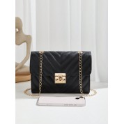 All Black Designer Crossbody Bag