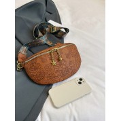 Soft Brown Leather Cross Body Bag