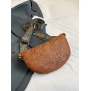 Soft Brown Leather Cross Body Bag