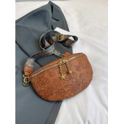 Soft Brown Leather Cross Body Bag