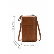 Brown Leather Crossbody Shoulder Bag