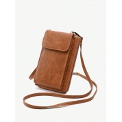 Brown Leather Crossbody Shoulder Bag