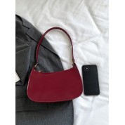 Faux Leather Hobo Shoulder Bag