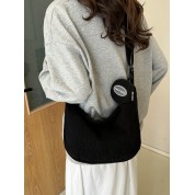 Black New Heart Crossbody Bag