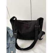 Black New Heart Crossbody Bag