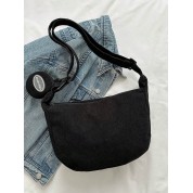 Black New Heart Crossbody Bag