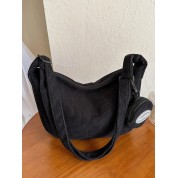 Black New Heart Crossbody Bag