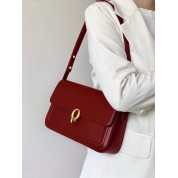 Red Leather Shoulder Bag Vintage