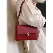 Red Leather Shoulder Bag Vintage