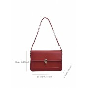 Red Leather Shoulder Bag Vintage