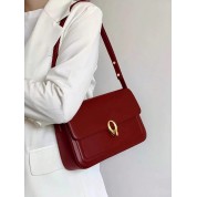 Red Leather Shoulder Bag Vintage