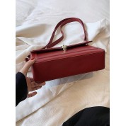 Red Leather Shoulder Bag Vintage