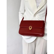 Red Leather Shoulder Bag Vintage