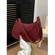 Faux Leather Hobo Shoulder Bag