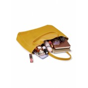 Large Yellow Leather Tote Bag