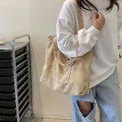 Large Beige Leather Tote Bag