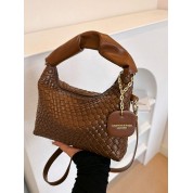 Brown Crossbody Fold Over Bag