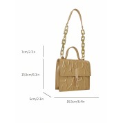 Large Flap Bag With Top Handle