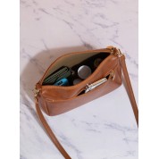 Ladies Brown Leather Crossbody Bag