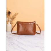 Ladies Brown Leather Crossbody Bag