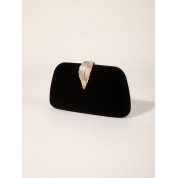 Black And Cream Evening Bag