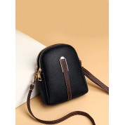 Vintage Black Leather Crossbody Bag