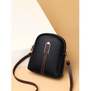 Vintage Black Leather Crossbody Bag