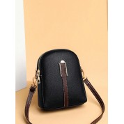 Vintage Black Leather Crossbody Bag