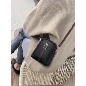 Vintage Black Leather Crossbody Bag