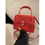 Dark Red Top Handle Bag