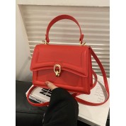 Dark Red Top Handle Bag