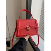 Dark Red Top Handle Bag