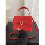 Dark Red Top Handle Bag