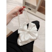 Black And White Floral Evening Bag