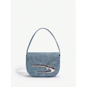 Top Handle Blue Mini Handbag