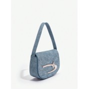 Top Handle Blue Mini Handbag