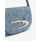 Top Handle Blue Mini Handbag