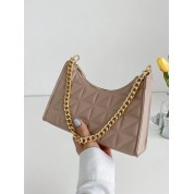 Leather Shoulder Bag With Chain