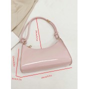 Pink Ruched Nylon Shoulder Bag