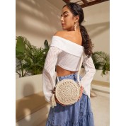 Hand Woven Straw Beach Bag