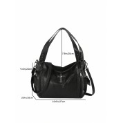 Large Black Leather Coach Tote Bag