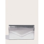 Small Silver Clutch Evening Bag