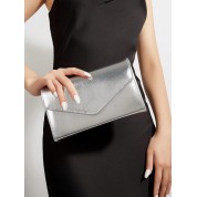 Small Silver Clutch Evening Bag