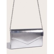 Small Silver Clutch Evening Bag